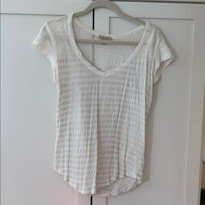 Bordeaux White Striped Short Sleeve Tee